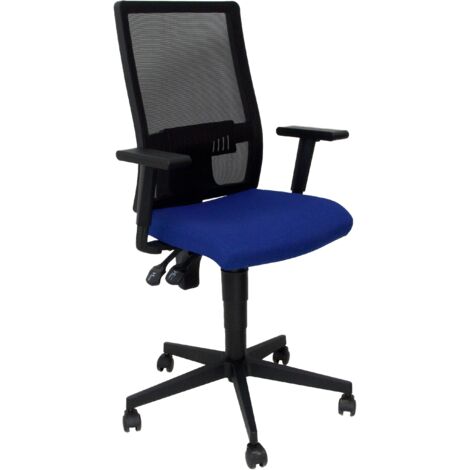 Silla Taktik respaldo malla negro asiento aran azul