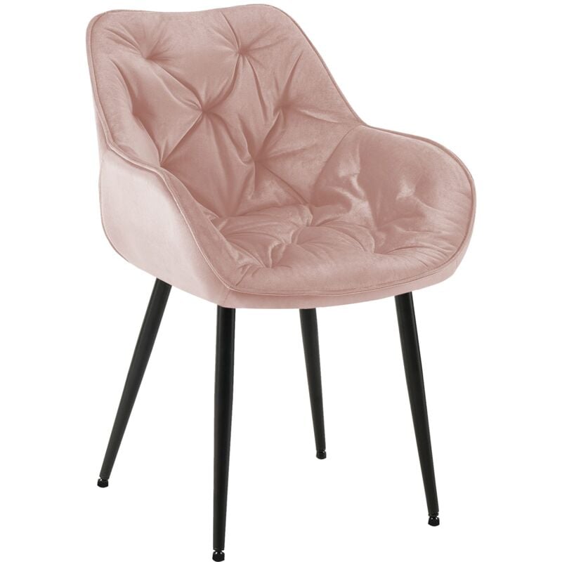 

Silla Tanna en terciopelo Rosado