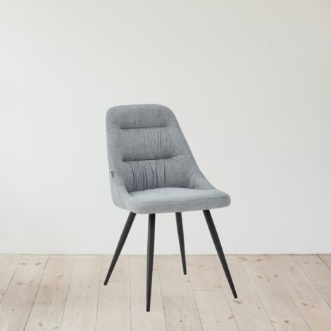 Silla tapizada gris claro 48x58x85