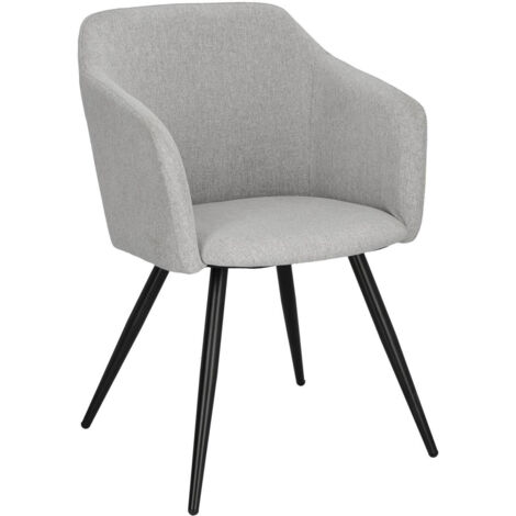 SILLA TAPIZADA GRIS CON REPOSABRAZOS Molto