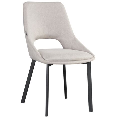 Silla tapizada LUMO, tela beige