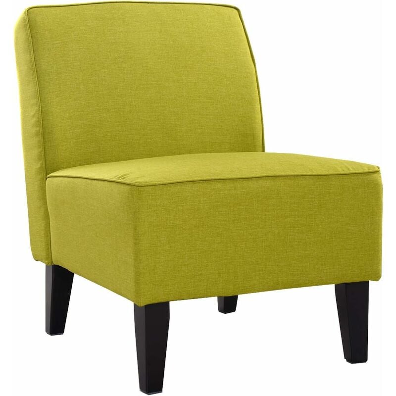 

Silla Tapizada Silla sin Reposabrazos Silla Moderna para Salón Habitación Oficina Comedor Escritorio (Amarillo verdoso)