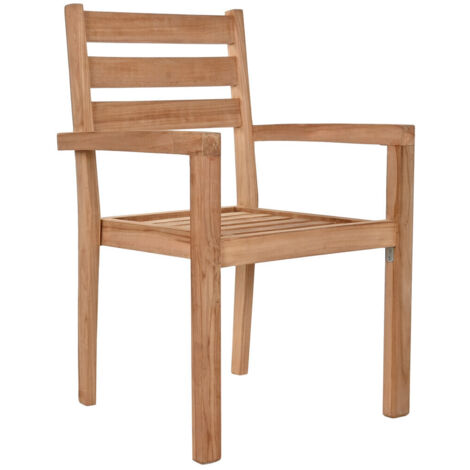 Silla Teca 61X52X90 Apilable Natural Marron