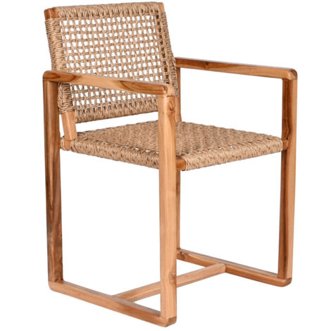 Silla Teca Ratan 54X53X83 Natural