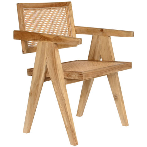 Silla Teca Ratan 58X56X82 Natural