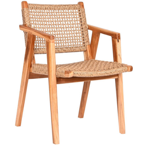 Silla Teca Ratan Sintetico 55X60X85 Natural