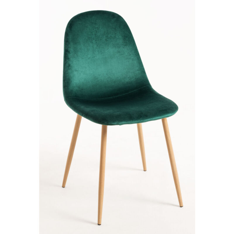 

Sillas Comedor - Silla Teok Terciopelo - Verde