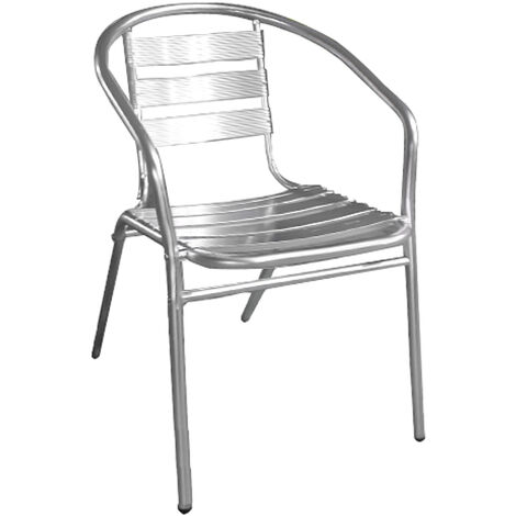 Silla Terraza Aluminio Con brazos Apilable