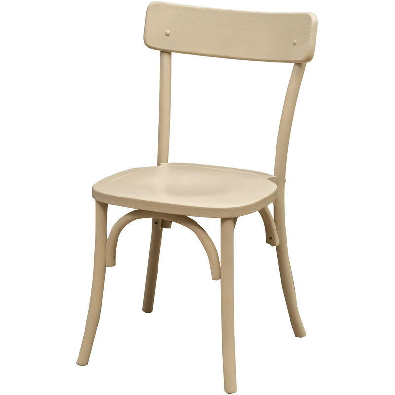 

Silla Thonet de madera maciza de fresno y asiento de ratán en acabado blanco L48xPR55xH88 cm