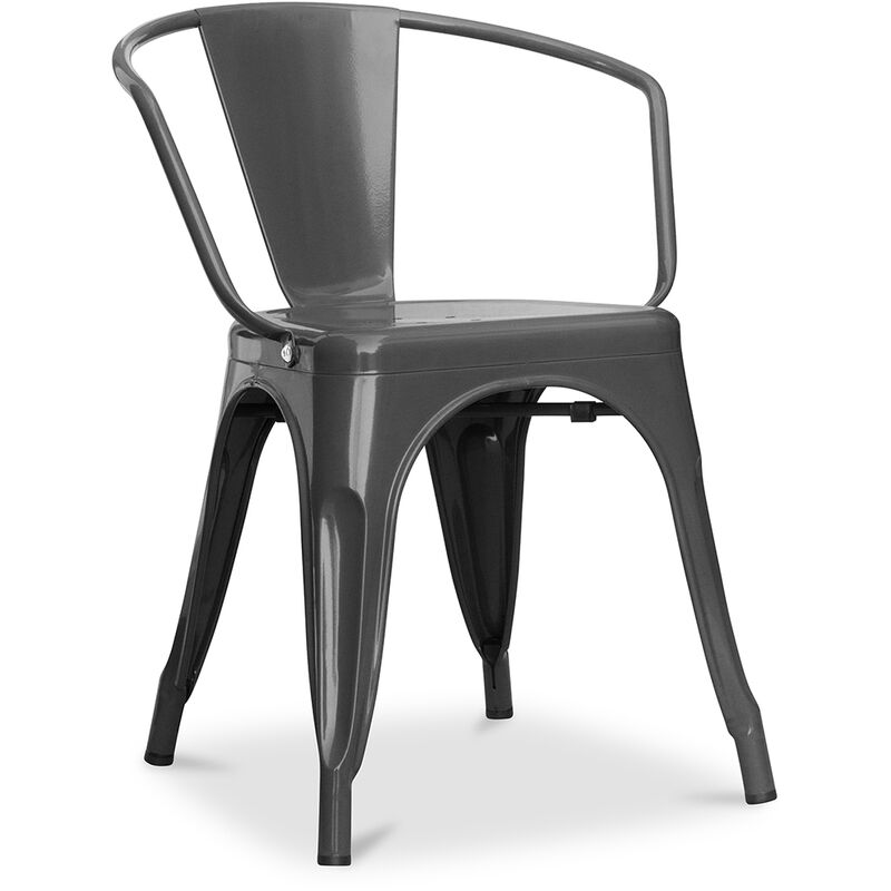 

Privatefloor - Silla Stylix con reposabrazos Nueva edición - Metal Gris oscuro