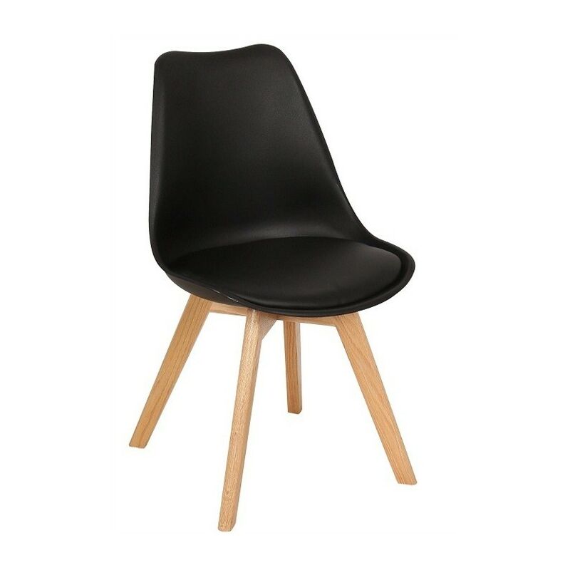 

Silla torre 4p ( ht ), madera, polipropileno y cojín negro - Rogal