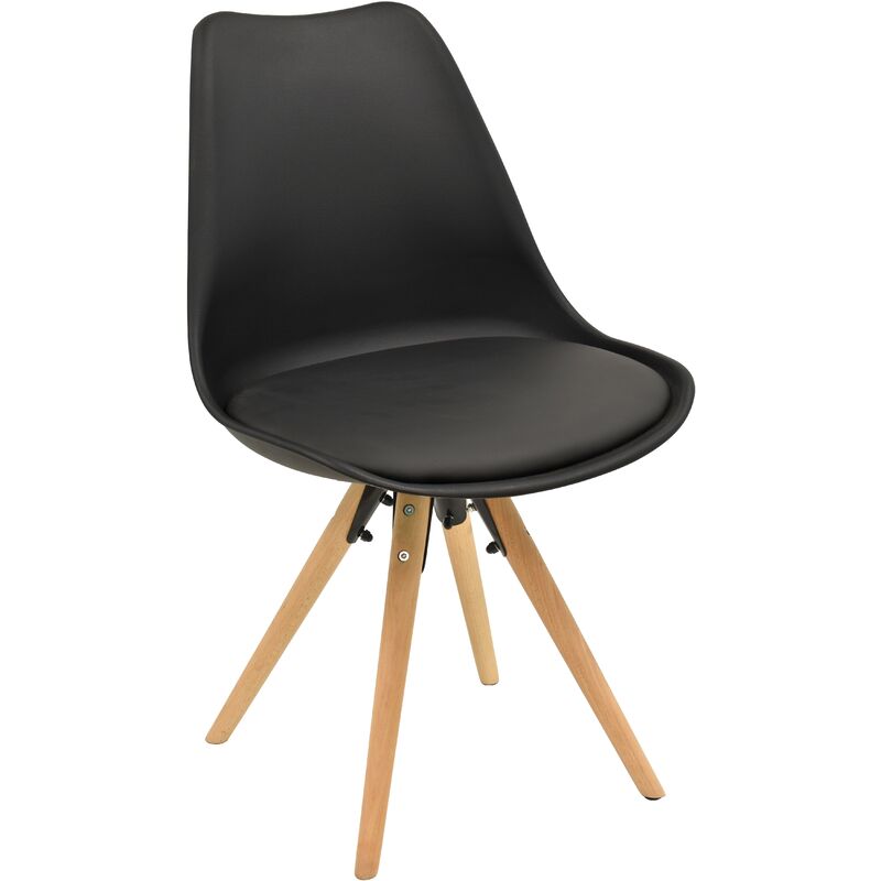 

Silla tow 4p (ht), madera, negra, cojín negro - Rogal