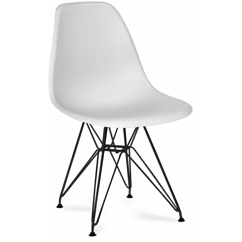 

Silla Tower Chrome Black Extra Blanco Ancho: 47 Cm X Largo: 52 Cm X Alto: 82 Cm