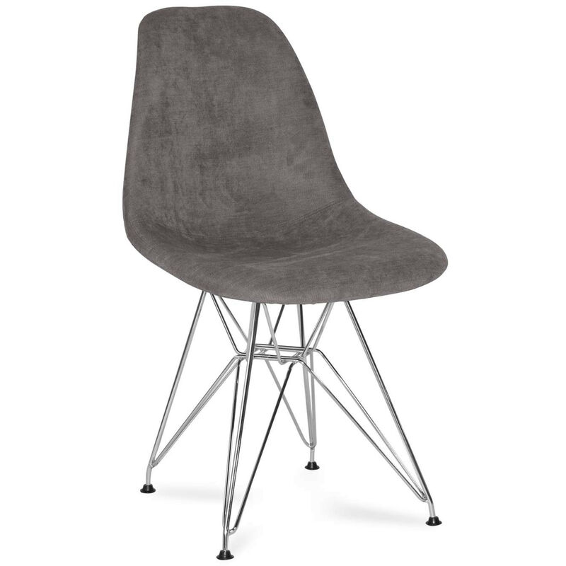 

Silla Tower Chrome Dressed Gris Medio Tapizado Ancho: 47 Cm X Largo: 52 Cm | Profundidad Asiento: