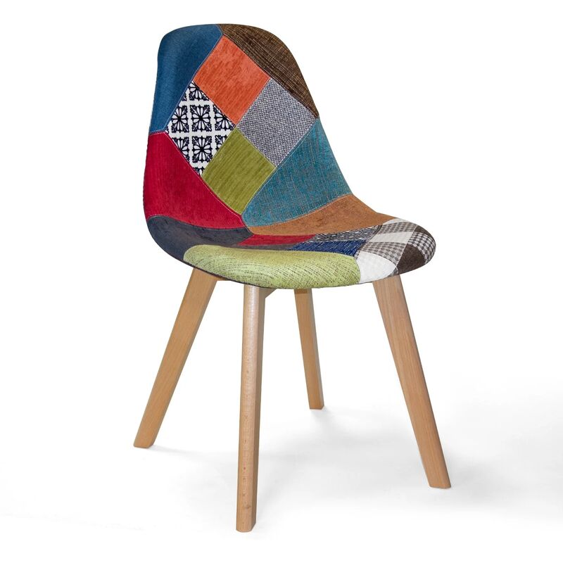 

SILLA TOWER SCARLETT PATCHWORK MADERA - Lúzete