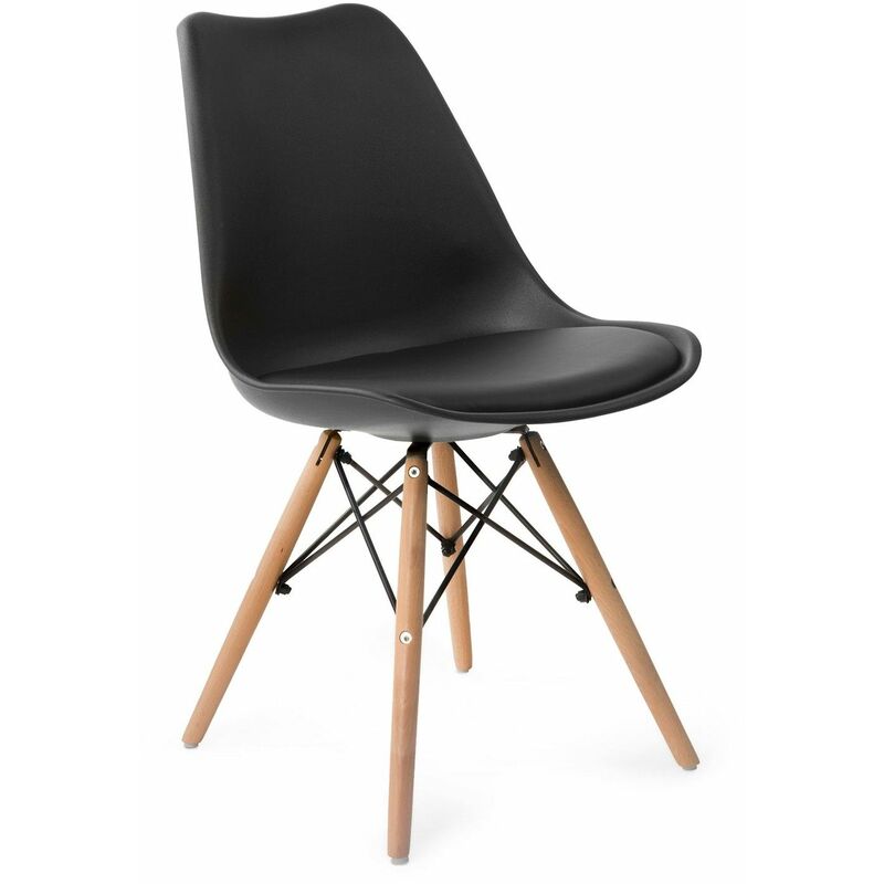 

Silla Tower Wood Glenn Negro Ancho: 49 Cm X Largo: 50 Cm | Profundidad Asiento: