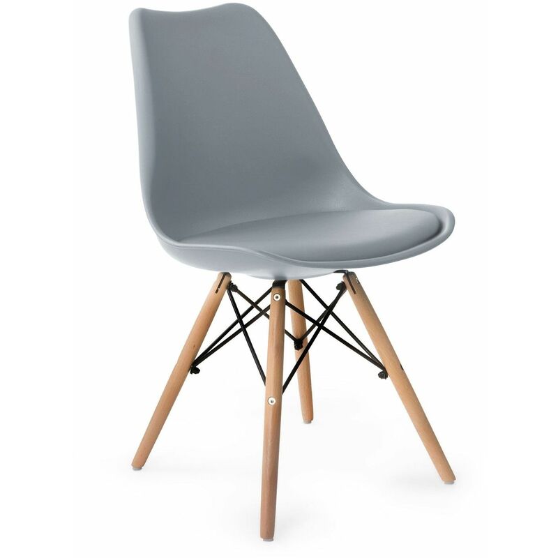 

Silla Tower Wood Glenn Gris Ancho: 49 Cm X Largo: 50 Cm | Profundidad Asiento:
