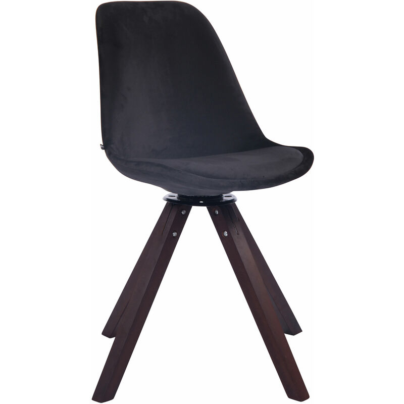 

Silla Troyes Square En Terciopelo Negro Nogal (roble)