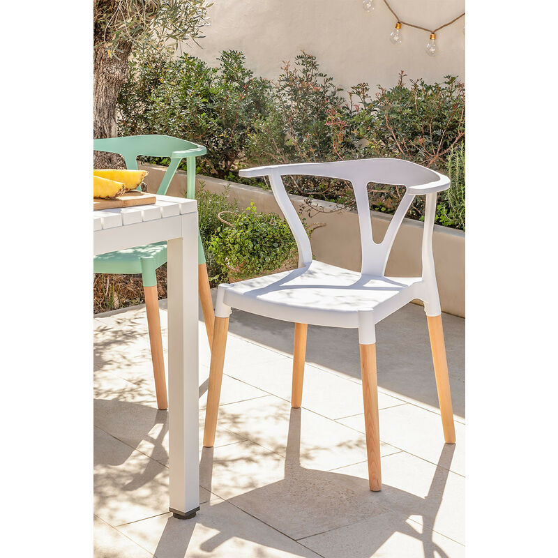 

Silla de Jardín en Polietileno y Madera Uish Blanco - Sklum