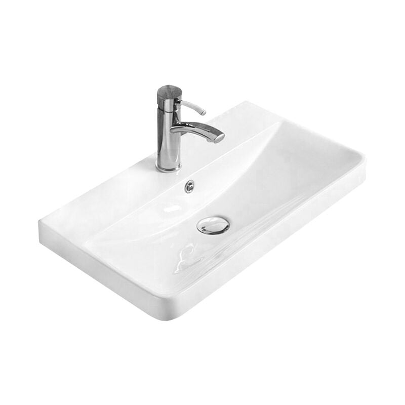 Desconocido - Vasque à encastrer céramique 50,5x35,5x13,5 cm, Blanc