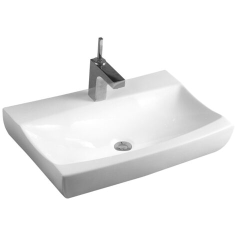 Silla Vasque à encastrer céramique 62x40,5x11,5 cm, Blanc