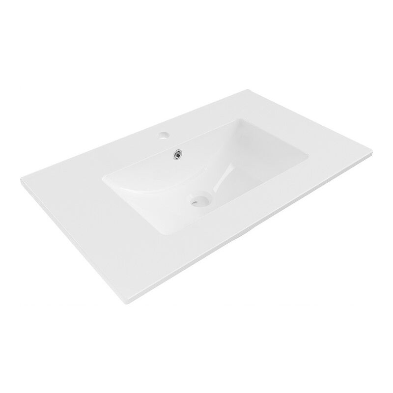 Vasque à encastrer céramique 76x46,5x17,5 cm Blanc
