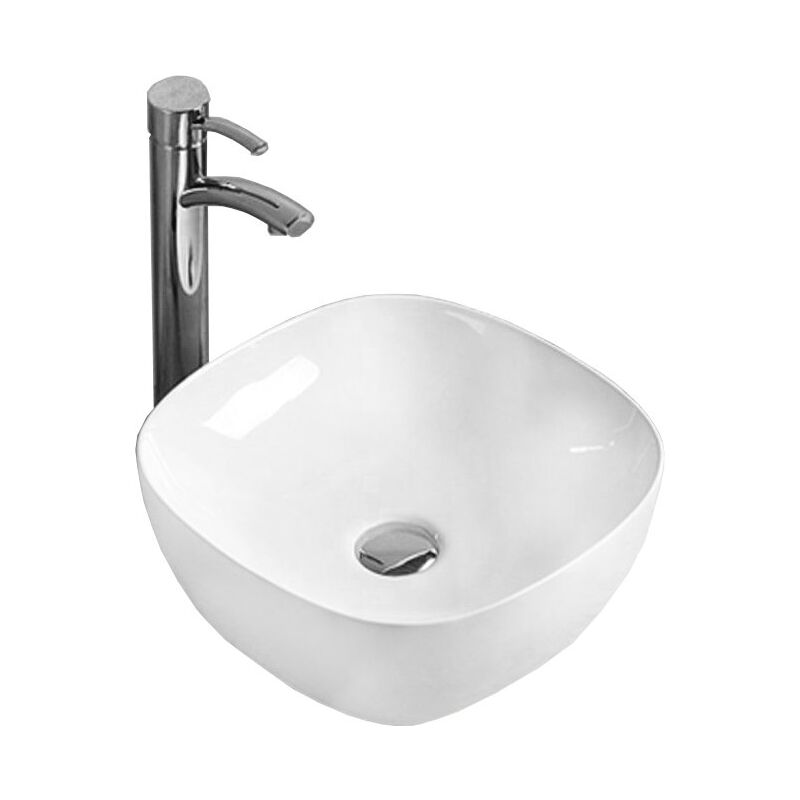 Silla Vasque à poser carré 37,5x37,5x12 cm, Blanc