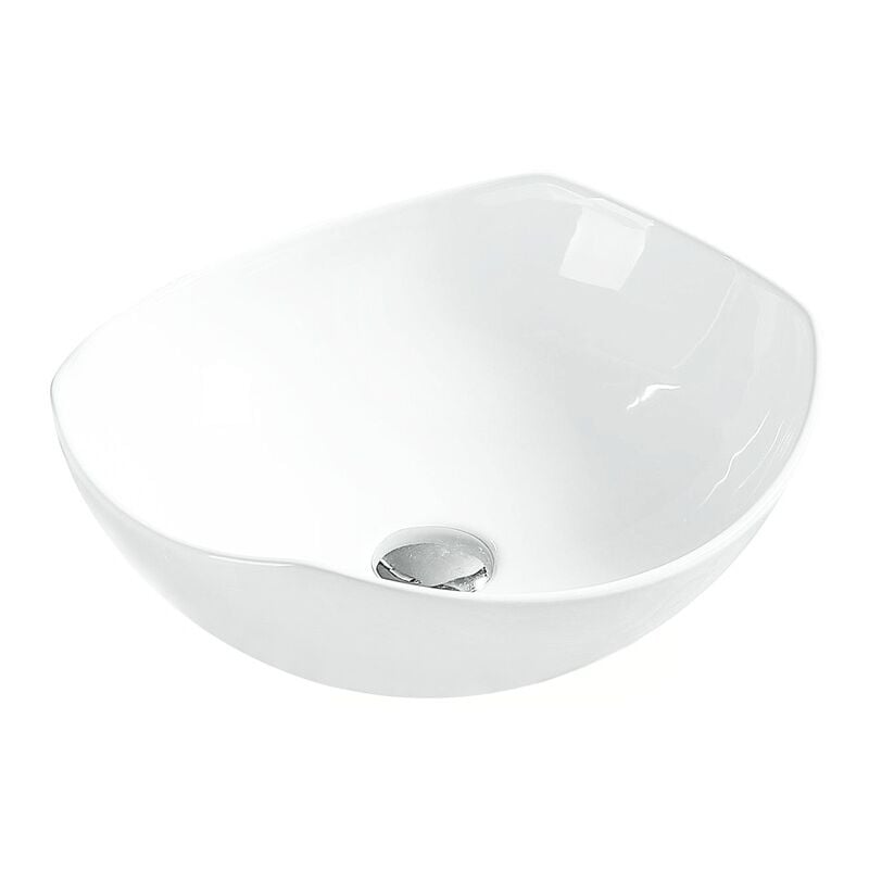 Desconocido - Vasque à poser ovale, céramique 41x38x16 cm Blanc
