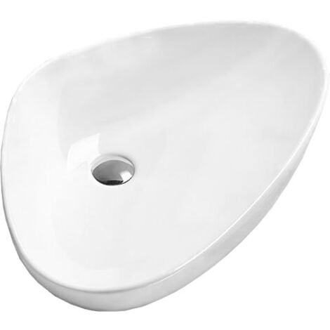 Silla Vasque à poser ovale, céramique, 59x39,5x13,5 cm, blanc