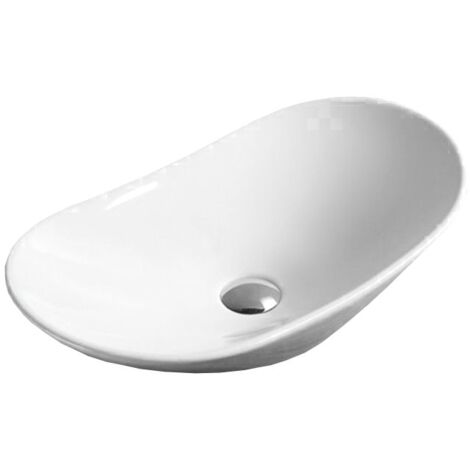 Silla Vasque à poser ovale, céramique 61,5x36x14,5 cm Blanc
