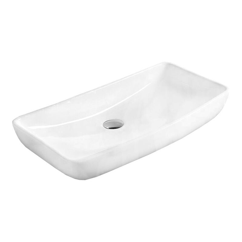 Desconocido - Vasque à poser rectangulaire, céramique 60,5x39x13 cm Blanc