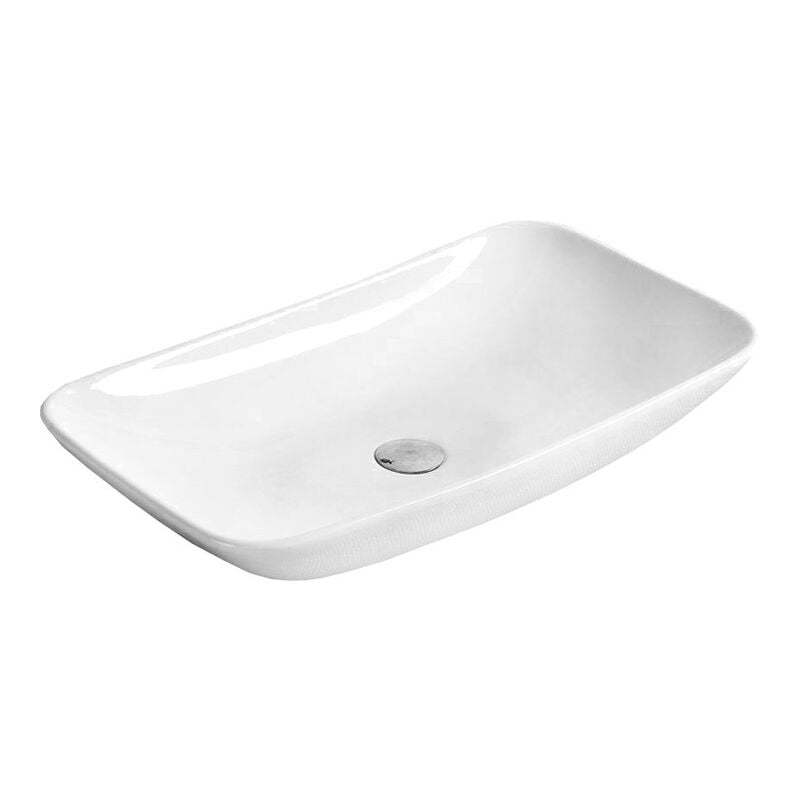 Desconocido - Vasque à poser rectangulaire, céramique 60x38x10 cm Blanc