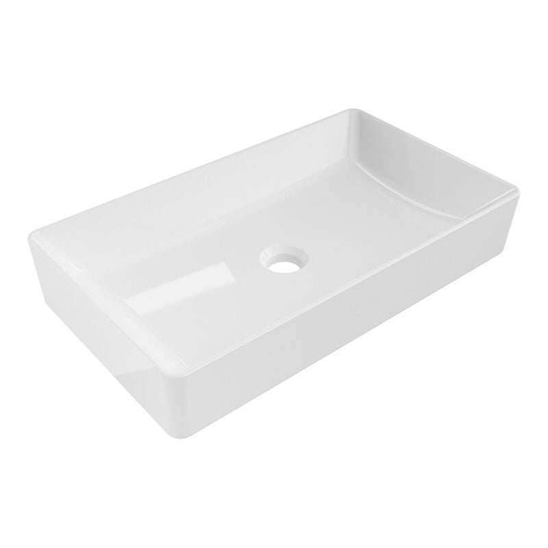 Desconocido - Vasque à poser rectangulaire, céramique 62x35,5x11,5 cm Blanc