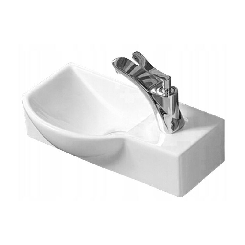 Desconocido - Vasque suspendu céramique 40x22x12 cm, Blanc