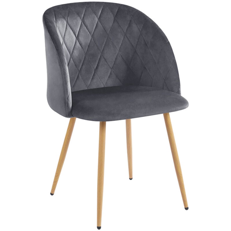 

Sillas Comedor - Silla Velt Terciopelo - Gris oscuro