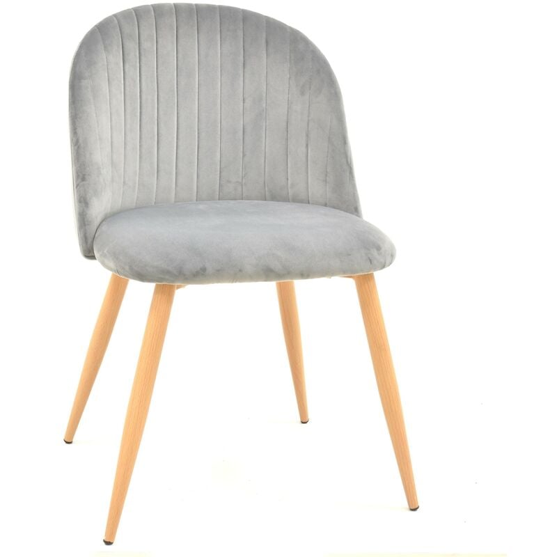 

Silla VELVET, metal, terciopelo gris