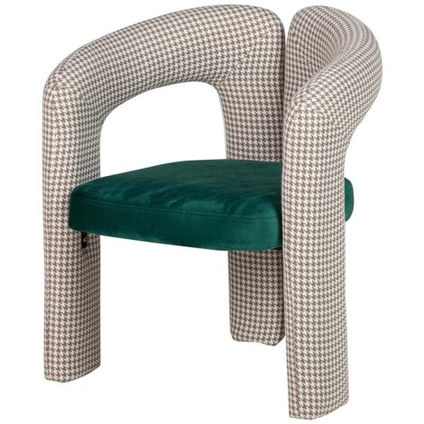 Silla Velvet Verde Beige Nova 66X61X76 Cm