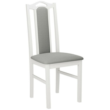 Silla Victorville 139, Blanco, 97x43x48cm, Tapiz, De madera, Madera, Muebles ya montados