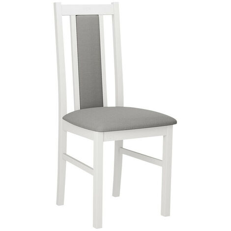 Silla Victorville 143, Blanco, 94x43x46cm, Tapiz, De madera, Madera, Muebles ya montados