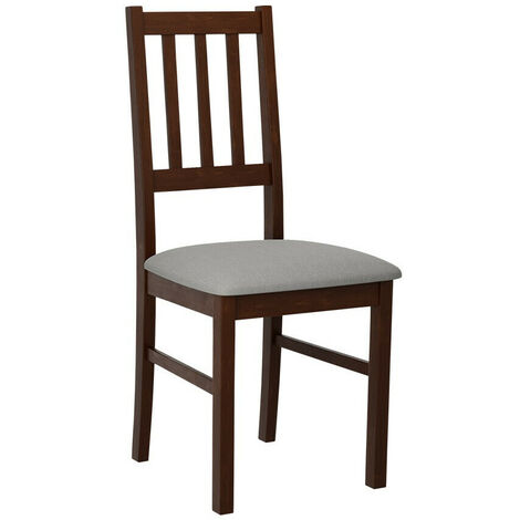 Silla Victorville 146, Nuez, 94x43x40cm, Tapiz, De madera, Madera, Muebles ya montados
