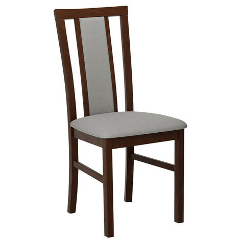 Silla Victorville 157, Nuez, 93x43x40cm, Tapiz, De madera, Madera, Muebles ya montados