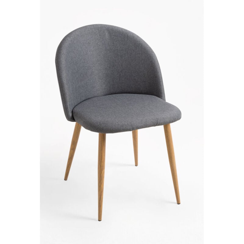 

Silla de comedor Vint Tela - Gris oscuro