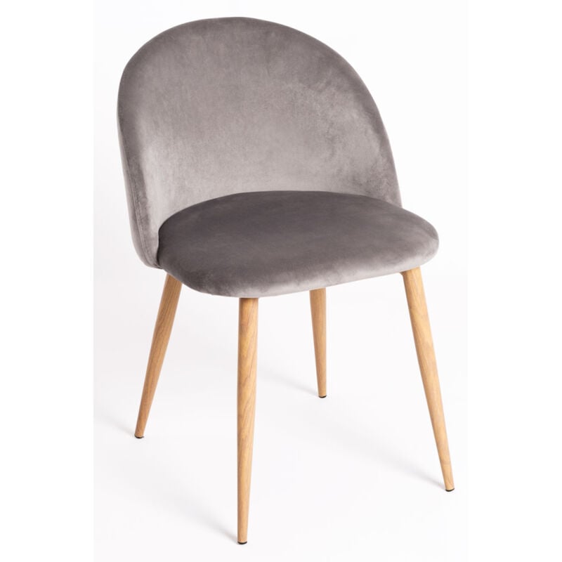 

Silla de comedor Vint Terciopelo - Gris claro