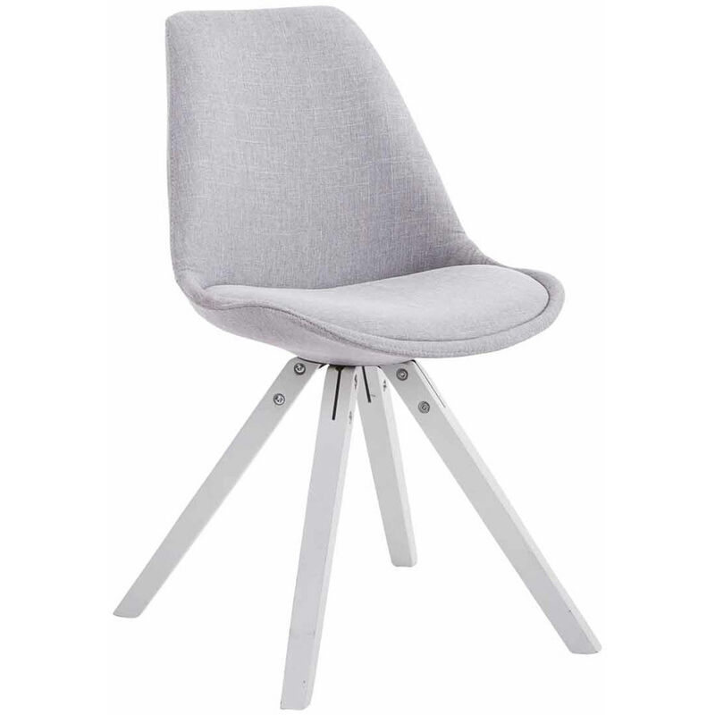 

Silla visita Toulouse Square en Tela Gris Blanco (roble)