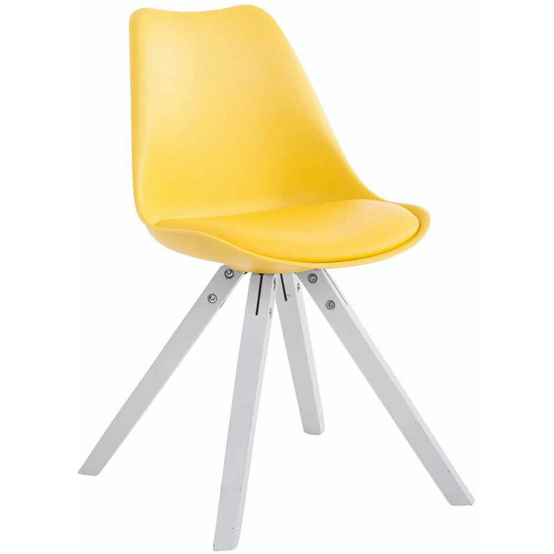 

Silla visita Toulouse Square Amarillo Blanco (roble)