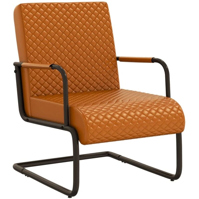 

Silla voladiza cuero sintético marrón