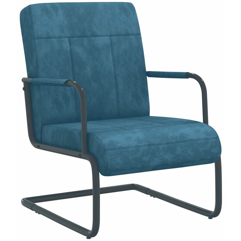 

Silla voladiza de terciopelo azul