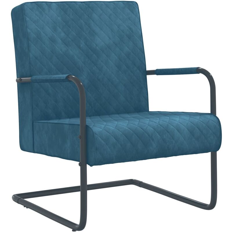 

Silla voladiza de terciopelo azul