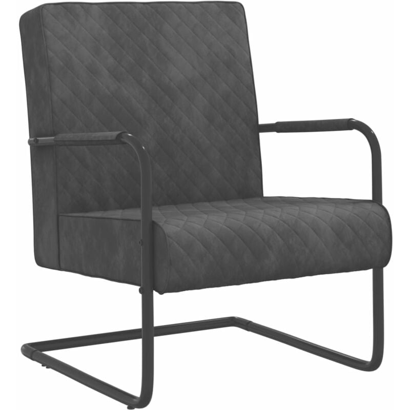 

Silla voladiza de terciopelo gris oscuro