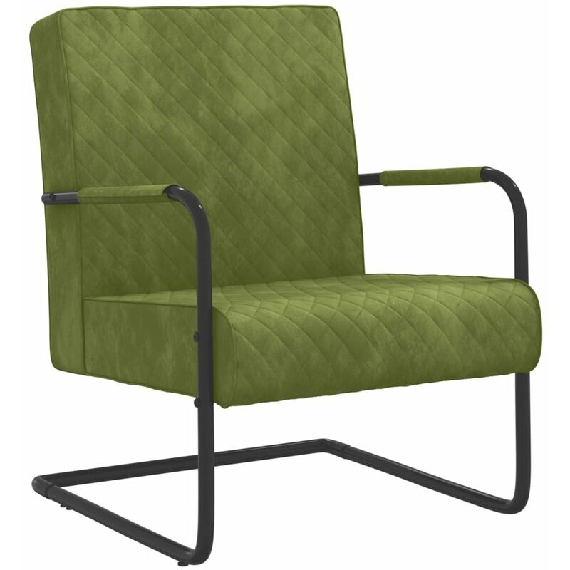 

Silla voladiza de terciopelo verde claro